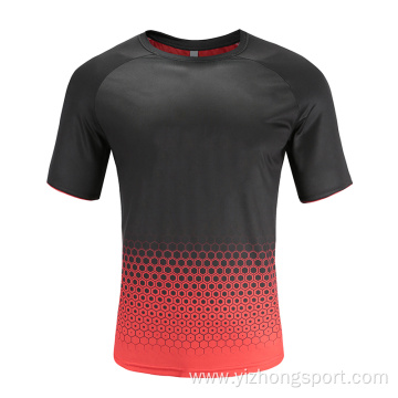 Mens Dry Fit Soccer Wear T Shirt Red